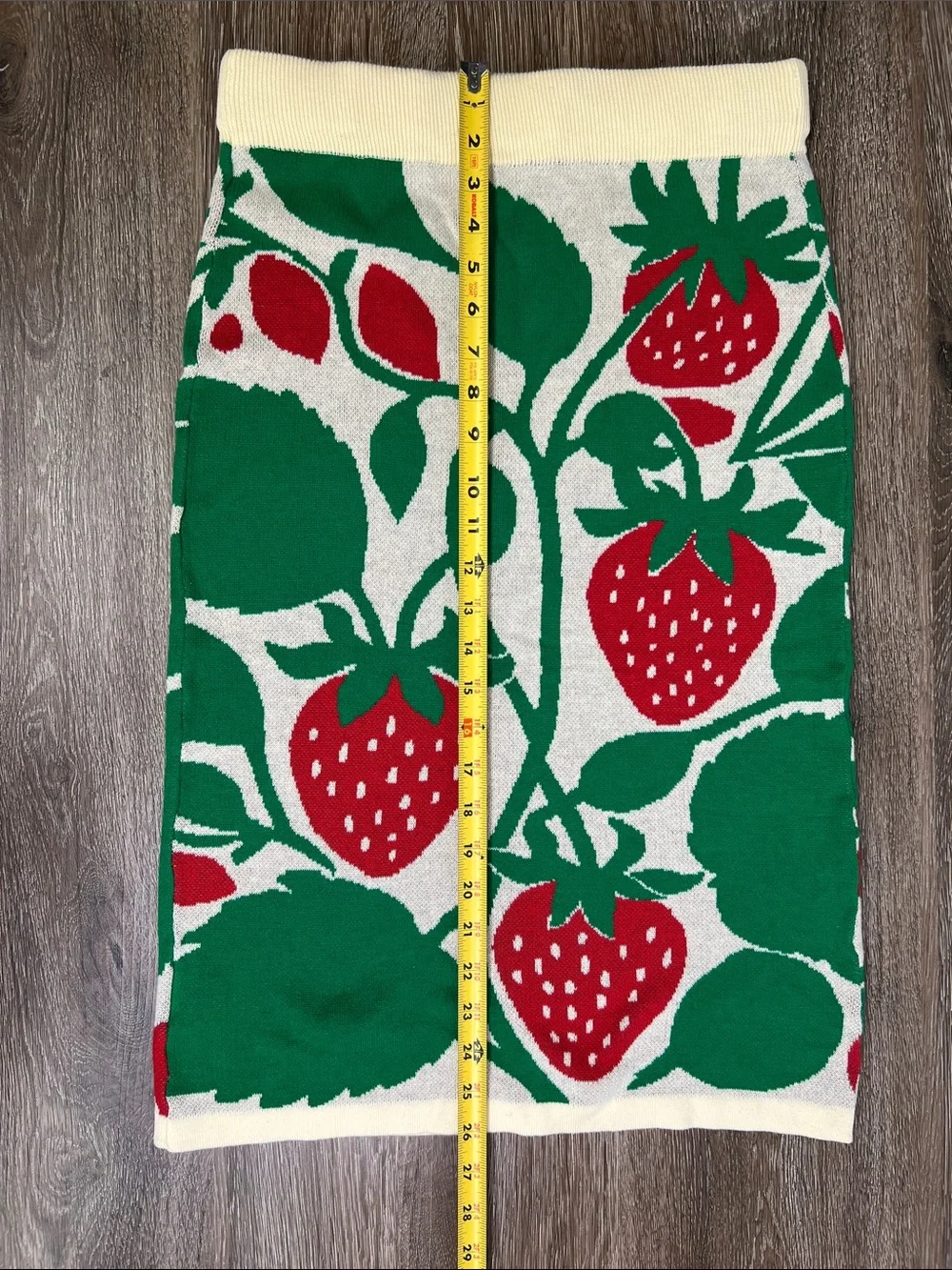 OXKNIT Retro Strawberry Knit Tank & Midi Skirt Set NWT Size Large